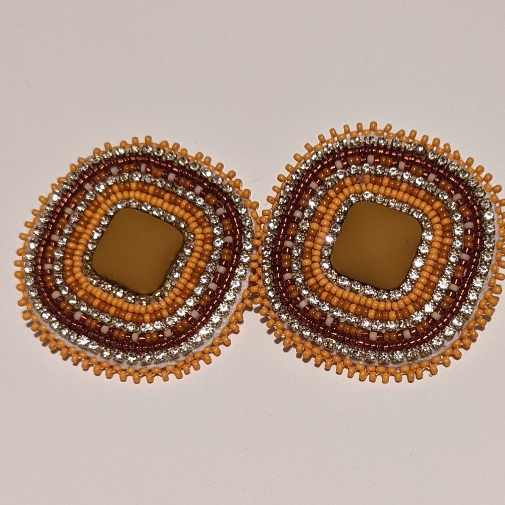 Handmade Fall Beaded Earrings